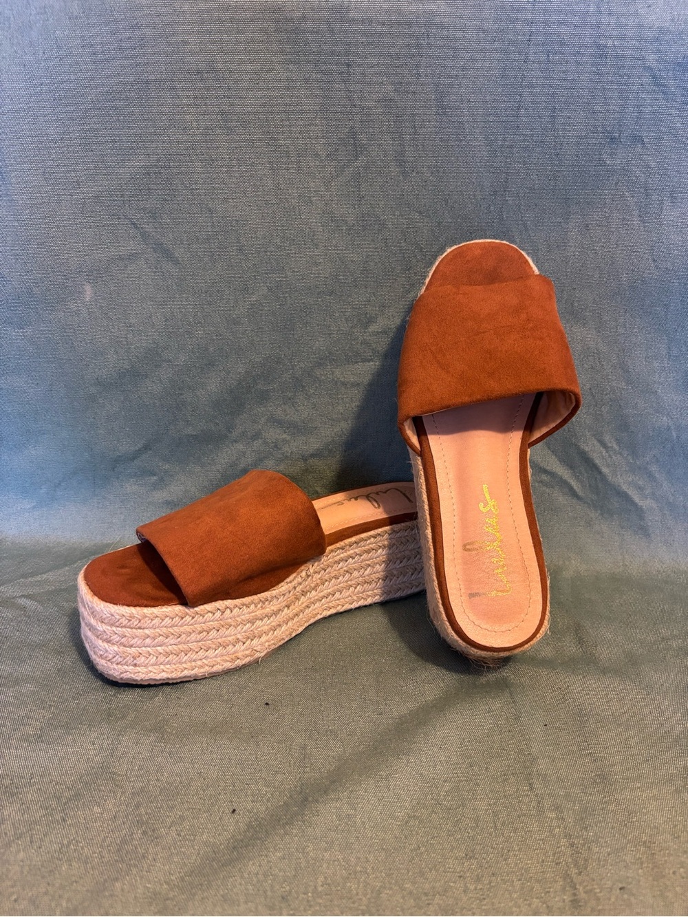Lulu's Brown Espadrille Platform Sandals